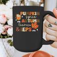 Pumpkin Spice Autumn Leaves IEPS Sped Teacher Fall Graphic Print Coffee Mug, funny design