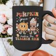 Pumpkin Spice Makes Teacher Nice Retro Fall Spooky Season Graphic Print Coffee Mug, funny design Pumpkin Spice Makes Teacher Nice Retro Fall Spooky Season Graphic Print Coffee Mug, funny design