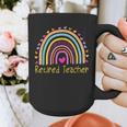 Retired Teacher Rainbow Graphic Print Coffee Mug, funny design Retired Teacher Rainbow Graphic Print Coffee Mug, funny design