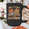 Retro Fall In Love With Learning Autumn Pumpkin Teacher Kids Graphic Print Coffee Mug, funny design Retro Fall In Love With Learning Autumn Pumpkin Teacher Kids Graphic Print Coffee Mug, funny design
