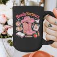 Retro Howdy Partners Cowgirl Cowboy Teacher Back To School Graphic Print Coffee Mug, funny design