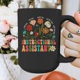 Retro Instructional Assistant Wildflowers Teacher Aide Graphic Print Coffee Mug, funny design Retro Instructional Assistant Wildflowers Teacher Aide Graphic Print Coffee Mug, funny design