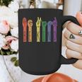 Retro Be Kind ASL Deaf Teacher Sign Language Gay Pride Graphic Print Coffee Mug, funny design