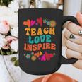 Retro Teach Love Inspire Back To School Teachers Graphic Print Coffee Mug, funny design Retro Teach Love Inspire Back To School Teachers Graphic Print Coffee Mug, funny design
