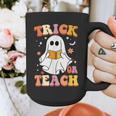 Retro Vintage Groovy Trick Or Teach Teacher Halloween For Men Women Kids Graphic Print Coffee Mug, Groovy Teacher Gifts, funny design Retro Vintage Groovy Trick Or Teach Teacher Halloween For Men Women Kids Graphic Print Coffee Mug, Groovy Teacher Gifts, funny design