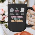 Rock Paper Scissors Teacher Librarian Nothing Beats Reading Graphic Print Coffee Mug, funny design