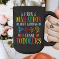 I Run Marathon Just Kidding I Chase Toddlers Teacher Graphic Print Coffee Mug, funny design