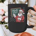 Santa Teacher 67 Math Christmas Xmas Holiday Number 67 Graphic Print Coffee Mug, funny design