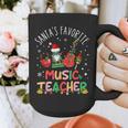 Santa's Favorite Music Teacher Christmas Santa Hat Matching Graphic Print Coffee Mug, funny design Santa's Favorite Music Teacher Christmas Santa Hat Matching Graphic Print Coffee Mug, funny design