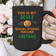 My Scary Social Studies Teacher Costume Halloween Men Women Graphic Print Coffee Mug, funny design
