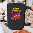 School Counselor Teacher Superhero Superpower Comic Book Graphic Print Coffee Mug, funny design School Counselor Teacher Superhero Superpower Comic Book Graphic Print Coffee Mug, funny design