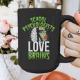 School Psychologists Love Brains Halloween Teacher Counselor Graphic Print Coffee Mug, funny design