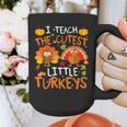 School Thankful I Teach The Cutest Little Turkeys Thanksgiving Teacher Graphic Print Coffee Mug, funny design