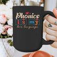 Science Of Reading Teacher Phonics Is My Love Language Graphic Print Coffee Mug, Science Teacher Gifts, funny design