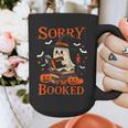 Sorry I'm Booked Ghost Reading Book Lover Teacher Halloween Graphic Print Coffee Mug, funny design Sorry I'm Booked Ghost Reading Book Lover Teacher Halloween Graphic Print Coffee Mug, funny design