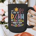 Special Education ASL Teacher Superpower DHH Teacher Graphic Print Coffee Mug, funny design