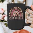 Special Education Shirt Teacher SPED Leopard Boho Rainbow Graphic Print Coffee Mug, funny design