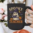 Spooky Teacher Halloween Cute Ghost Pumpkin Reading Women Graphic Print Coffee Mug, funny design