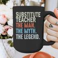 Substitute Teacher Man The Myth The Legend Appreciation Day Graphic Print Coffee Mug, funny design Substitute Teacher Man The Myth The Legend Appreciation Day Graphic Print Coffee Mug, funny design