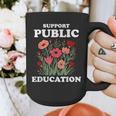 Support Public Education Cute Floral Teacher Red For Ed Graphic Print Coffee Mug, funny design Support Public Education Cute Floral Teacher Red For Ed Graphic Print Coffee Mug, funny design