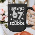 I Survived 67 Days Of School Teachers Students Graphic Print Coffee Mug, funny design