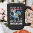T Rex Dinosaur Unicorn Teachers Are Like Unicornasaurus Rex Graphic Print Coffee Mug, funny design