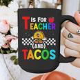 T Is For Teacher And Tacos For Teacher & Tacos Lovers Graphic Print Coffee Mug, funny design T Is For Teacher And Tacos For Teacher & Tacos Lovers Graphic Print Coffee Mug, funny design