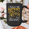 I Teach The Cutest Bees In The Beehive Teacher Graphic Print Coffee Mug, funny design