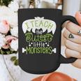 I Teach The Cutest Little Monsters Halloween Teacher Spooky Graphic Print Coffee Mug, funny design