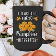 I Teach The Cutest Pumpkins In The Patch Halloween Teacher Graphic Print Coffee Mug, funny design