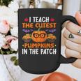 I Teach The Cutest Pumpkins In The Patch Halloween Teacher Graphic Print Coffee Mug, funny design