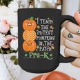 I Teach The Cutest Pumpkins In Patch Pre-K Halloween Teacher Graphic Print Coffee Mug, funny design
