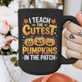 I Teach The Cutest Pumpkins Shirt Teachers Halloween Graphic Print Coffee Mug, funny design