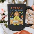 I Teach In My Pajamas Crayon Home School Teacher PJs Graphic Print Coffee Mug, funny design I Teach In My Pajamas Crayon Home School Teacher PJs Graphic Print Coffee Mug, funny design