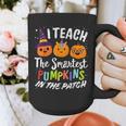 I Teach The Smartest Pumpkins The Patch Teacher Fall Season For Men Women Kids Graphic Print Coffee Mug, funny design