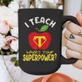 I Teach What's Your Superpower Superhero Teacher Graphic Print Coffee Mug, funny design I Teach What's Your Superpower Superhero Teacher Graphic Print Coffee Mug, funny design