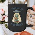 Teacher Alien Books UFO Reading Take Me To Your Reader Graphic Print Coffee Mug, funny design