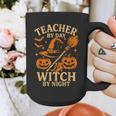 Teacher By Day Witch By Night Halloween Teacher Witch Graphic Print Coffee Mug, funny design