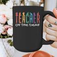 Teacher Of The Deaf ASL Teacher & Deaf Awareness Graphic Print Coffee Mug, funny design Teacher Of The Deaf ASL Teacher & Deaf Awareness Graphic Print Coffee Mug, funny design