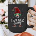 Teacher Gnome Xmas Family Matching Plaid Christmas Gnomes Graphic Print Coffee Mug, funny design