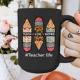 Teacher Life Teach Love Inspire Pencils Inspirational Women Graphic Print Coffee Mug, funny design Teacher Life Teach Love Inspire Pencils Inspirational Women Graphic Print Coffee Mug, funny design