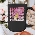 Teacher Pencil Back To School Groovy Pink Teacher First Day Graphic Print Coffee Mug, Groovy Teacher Gifts, funny design Teacher Pencil Back To School Groovy Pink Teacher First Day Graphic Print Coffee Mug, Groovy Teacher Gifts, funny design