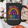 Teacher You Are a Rainbow Of Possibilities Funny Graphic Print Coffee Mug, funny design