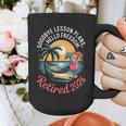Teacher Retirement Shirts 2026 Goodbye Lesson Hello Freedom Graphic Print Coffee Mug, funny design