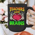 Teacher Teachers Love Brains Skeleton Hand Heart Halloween Graphic Print Coffee Mug, funny design Teacher Teachers Love Brains Skeleton Hand Heart Halloween Graphic Print Coffee Mug, funny design