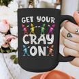 Teacher's Get Your Cray On Dabbing Crayons Graphic Print Coffee Mug, funny design Teacher's Get Your Cray On Dabbing Crayons Graphic Print Coffee Mug, funny design