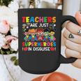 Teachers Are Just Superheroes In Disguise Back To School Graphic Print Coffee Mug, funny design