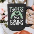 Teachers Love Brains Halloween Costume Trick Treat Zombie Graphic Print Coffee Mug, funny design Teachers Love Brains Halloween Costume Trick Treat Zombie Graphic Print Coffee Mug, funny design