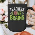 Teachers Love Brains Halloween Teacher Zombie Graphic Print Coffee Mug, funny design Teachers Love Brains Halloween Teacher Zombie Graphic Print Coffee Mug, funny design