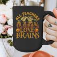 All Teachers Love Brains School Halloween Costume Graphic Print Coffee Mug, funny design All Teachers Love Brains School Halloween Costume Graphic Print Coffee Mug, funny design